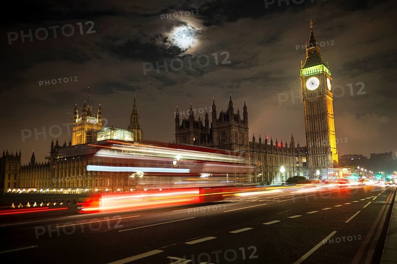 Palace of Westminster with Big Ben at night