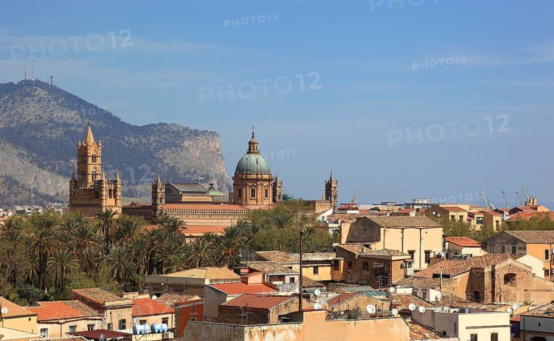 View from the Campanile di San Giuseppe Cafasso over the city to the Cathedral Maria Santissima Assunta