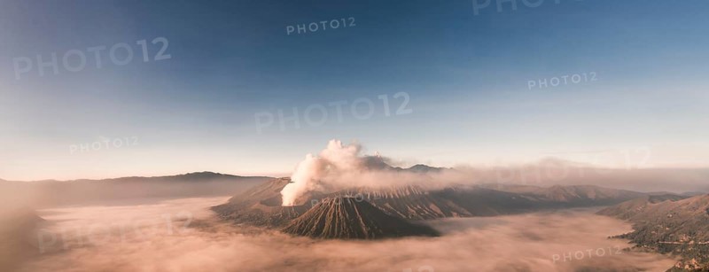 Mount Bromo volcanic clouds