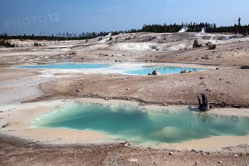 Hot springs and mineral deposits in the Porcelain Basin