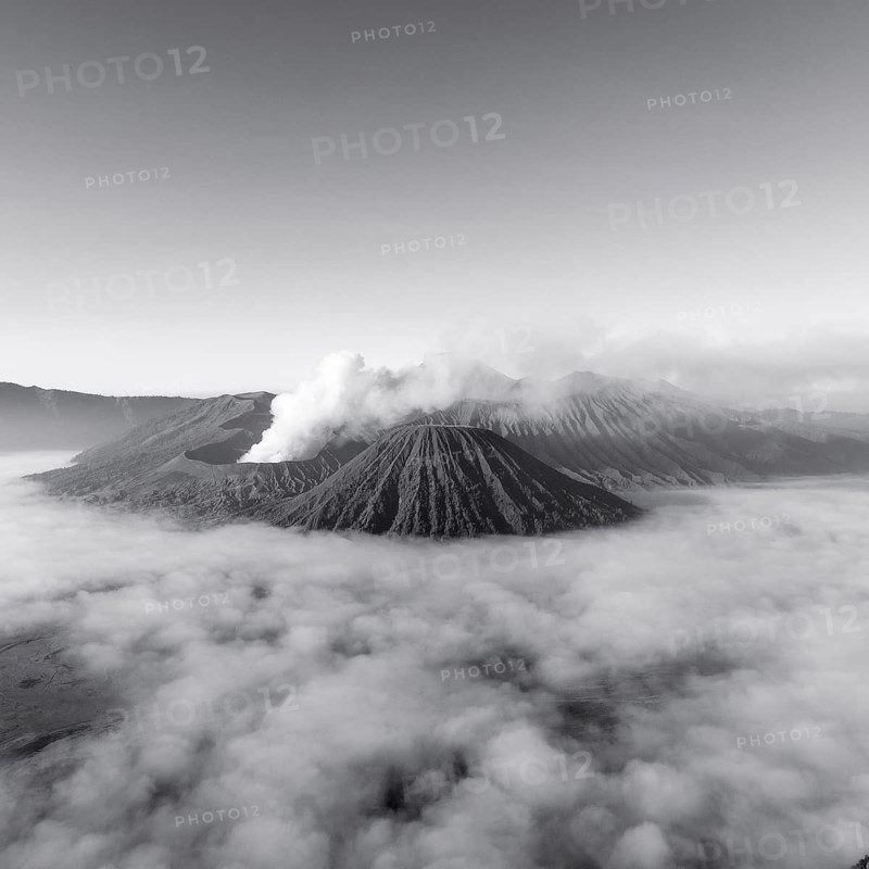 Mount Bromo volcanic clouds