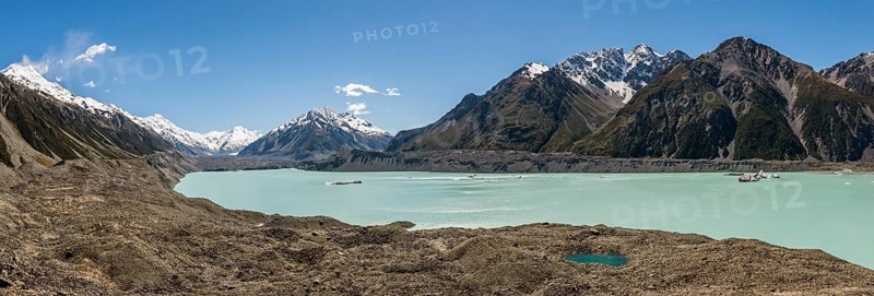 Tasman Glacier and turquoise glacier lake