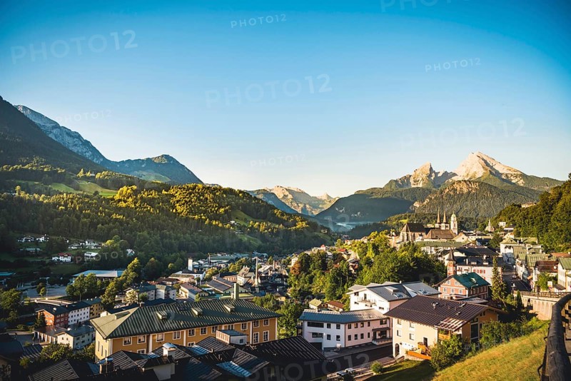 Village view with parish church St. Andreas and collegiate church St. Peter