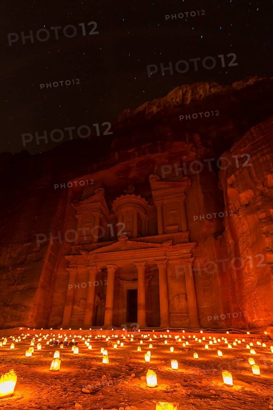 Candles in front of the Pharaoh's treasure house