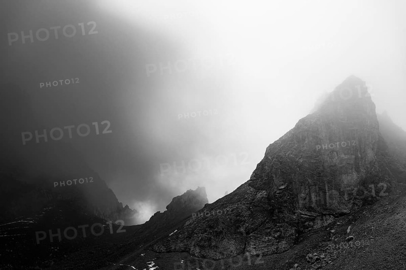 Rock tooth with fog