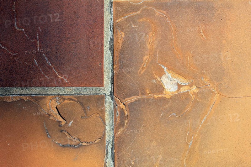Frost damage to floor tiles