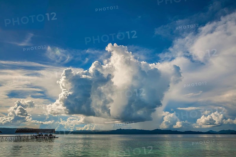 Cloudy sky over the sea