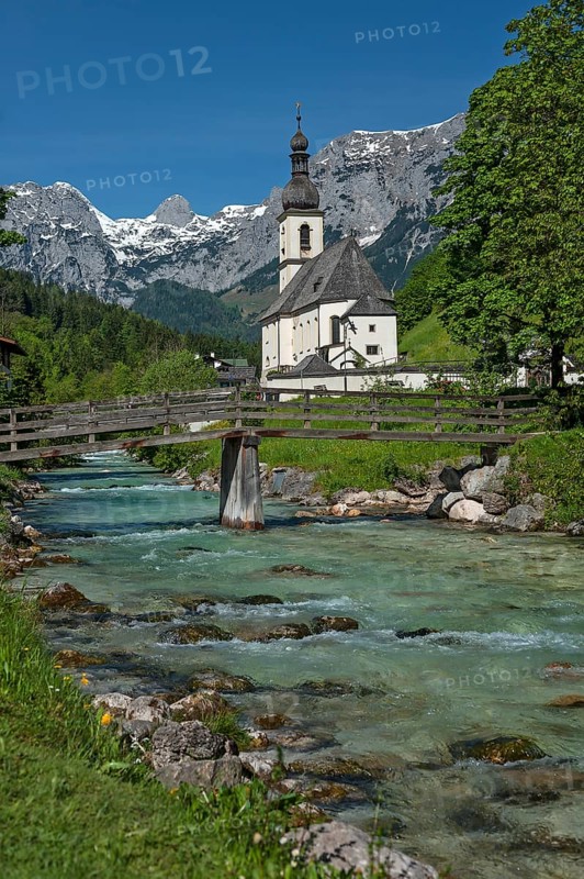 Parish church St. Sebastian with Ramsauer Ache