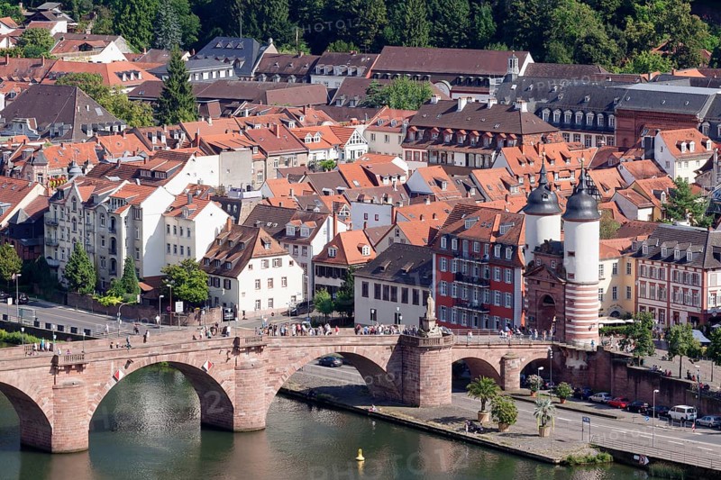 Karl Theodor Bridge and Gate over the Neckar River in Heidelberg