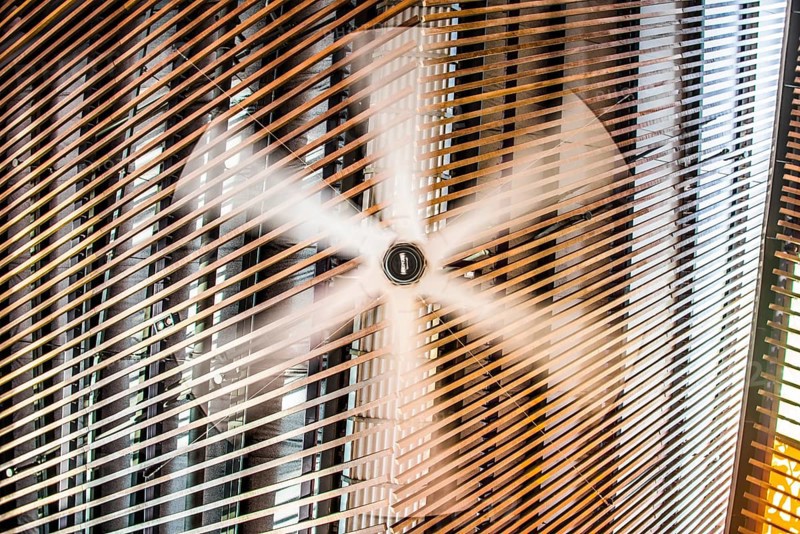Ceiling fan rotating