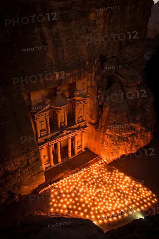 Candles in front of the Pharaoh's treasure house