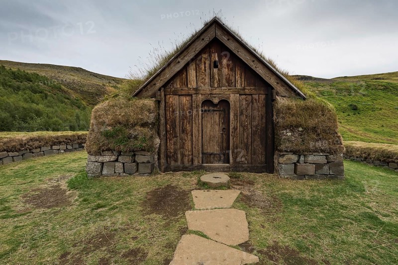 Wooden and peat buildings