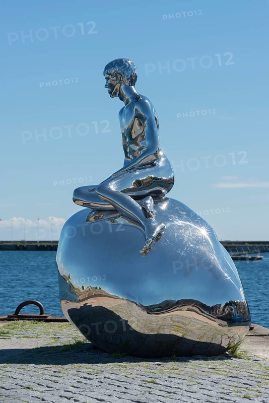 Sculpture of little merman Han