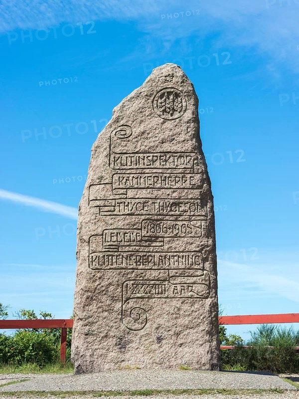 Boulder with modern inscription on the Blabjerg