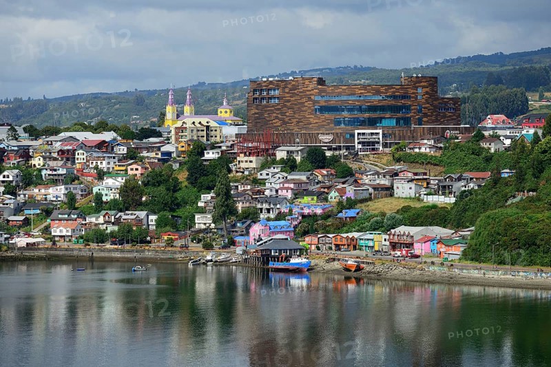 City view with shopping center Paseo Chiloe