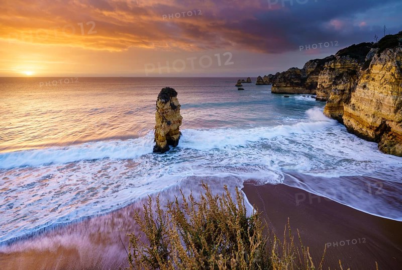 Sunrise on the beach Praia da Dona Ana