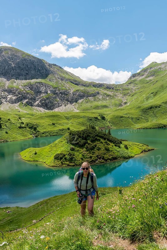 Hiker on hiking trail