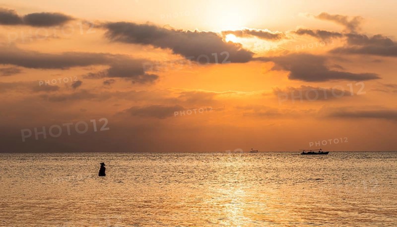 Sunset over the sea
