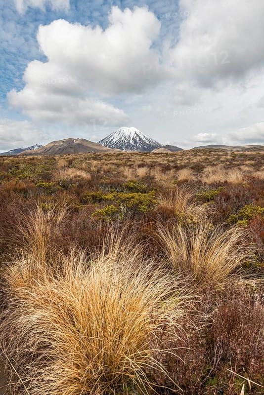 Volcano Mount Tongariro and Mount Ngauruhoe