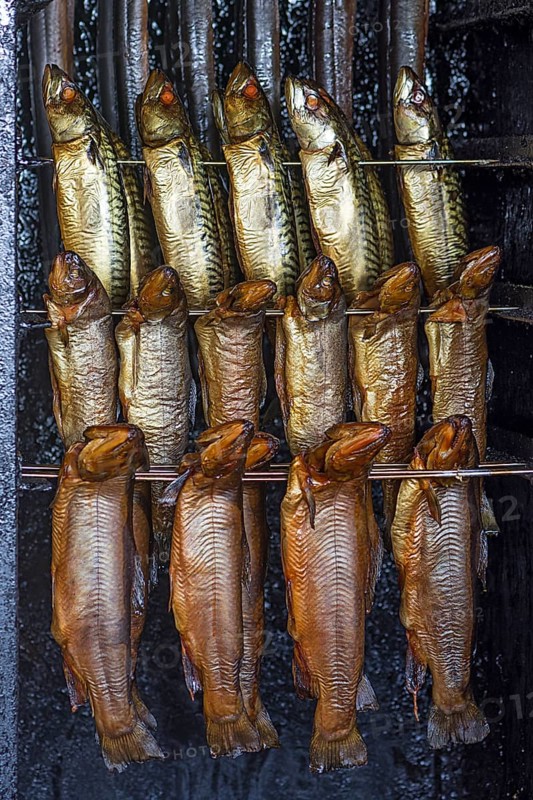 Smoked Atlantic mackerels