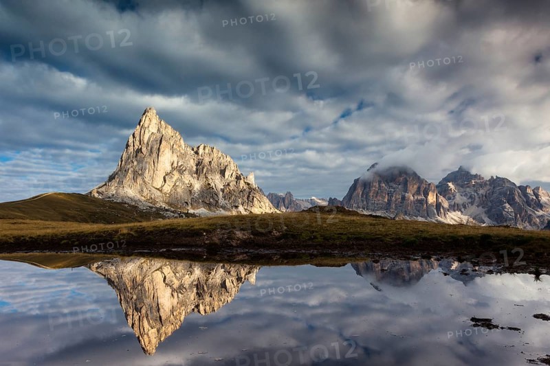 Mountain summit reflected in a lake