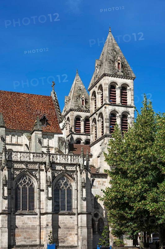 Twin towers of Romanesque Cathedral of Saint Lazarus