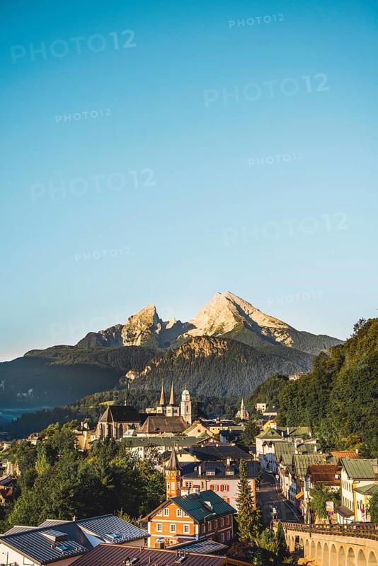 Village view with parish church St. Andreas and collegiate church St. Peter