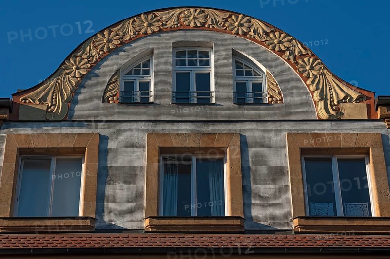 Gable of art nouveau building