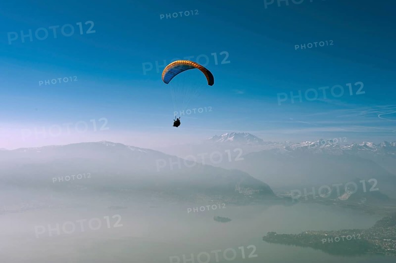 Paraglider over Lake Maggiore