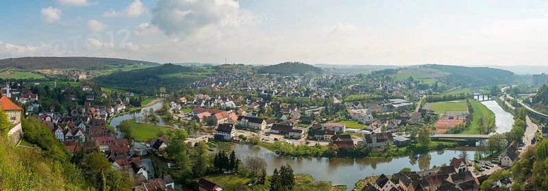 View of Harburg and River Wornitz