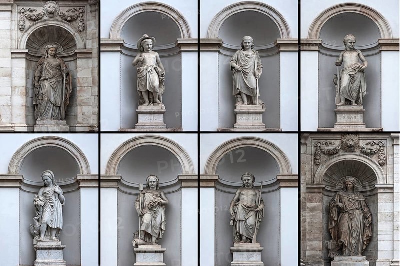 Marble statues