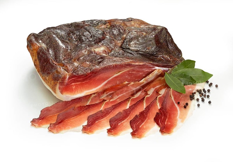 South Tyrolean ham with bay leaves