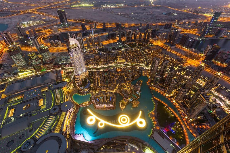 View from Burj Khalifa observation deck