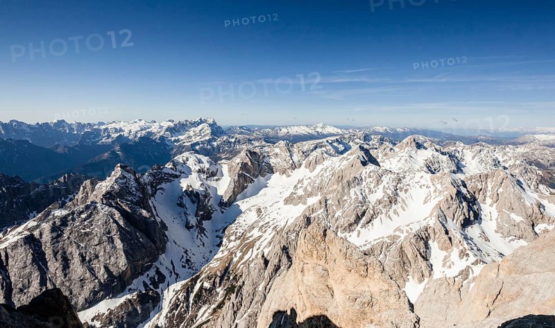 On the Punta Rocca at the Marmolada in Trentino