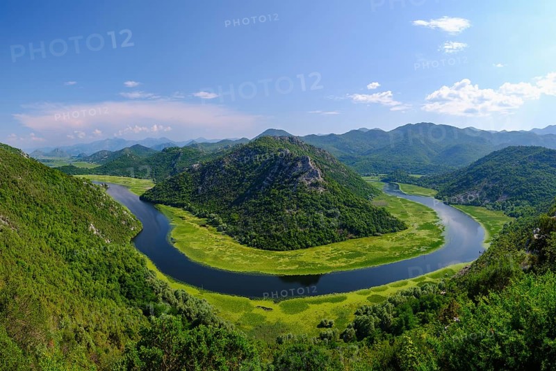 River bend of the river Rijeka Crnojevica