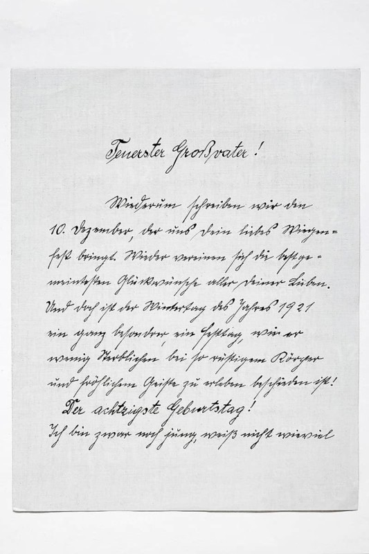 Letter in Sutterlin script from 1921