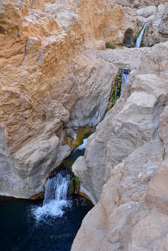 Water pools of oasis Wadi Bani Khalid