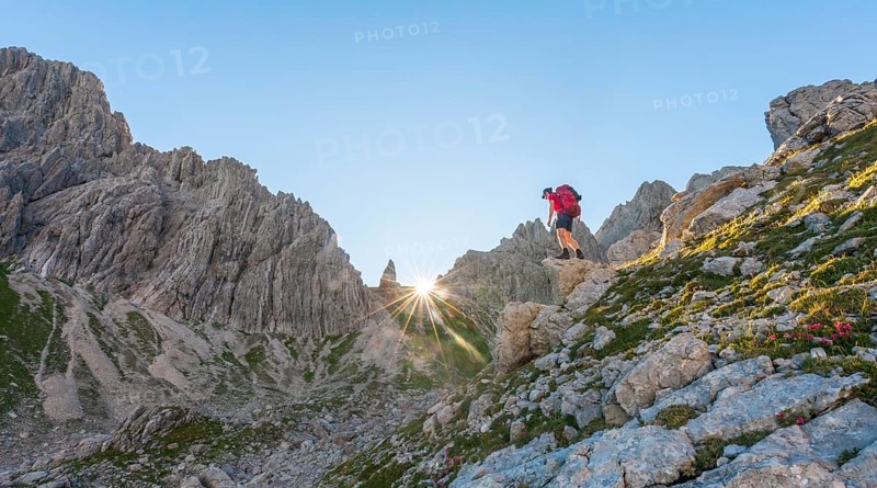 Hiker during the ascent