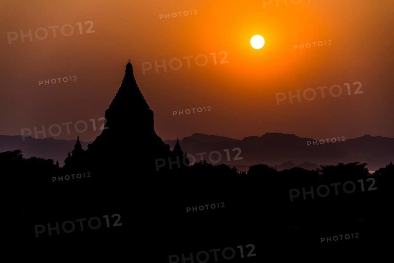Pagoda in backlight