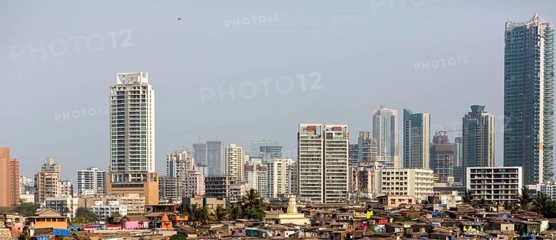 Skyline with skyscrapers