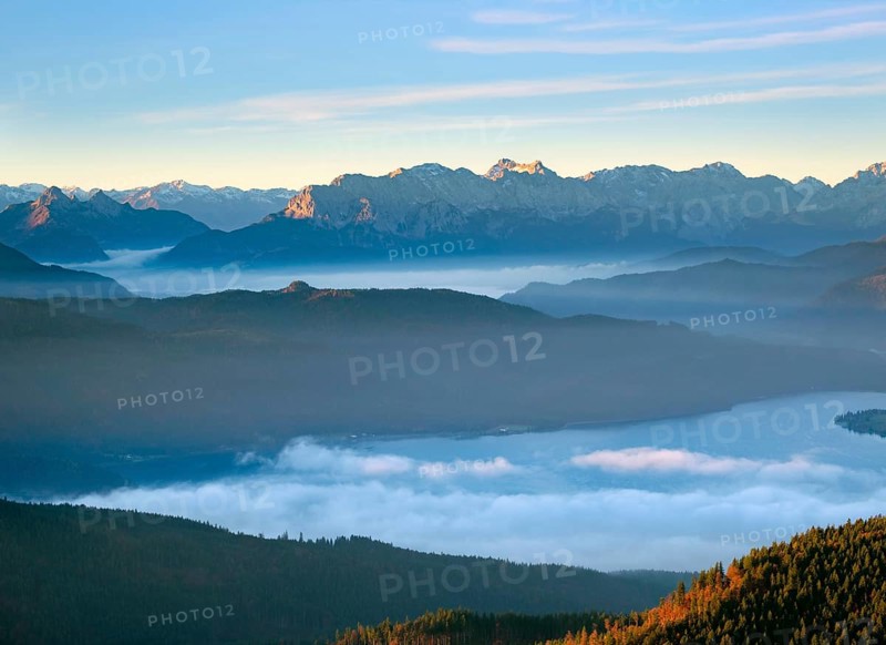 Walchensee and Wetterstein range