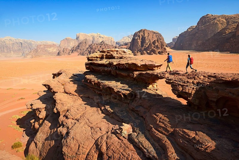 Couple hiking at Rock Arch