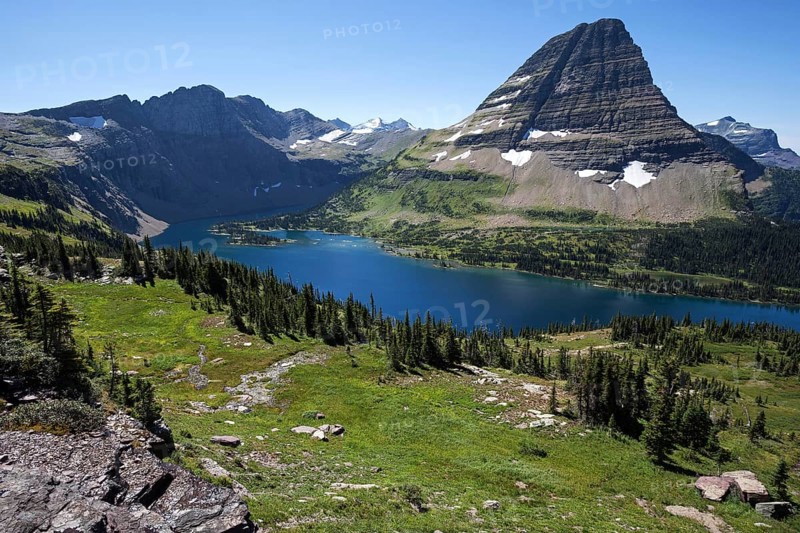 Hidden Lake with Bearhat Mountain