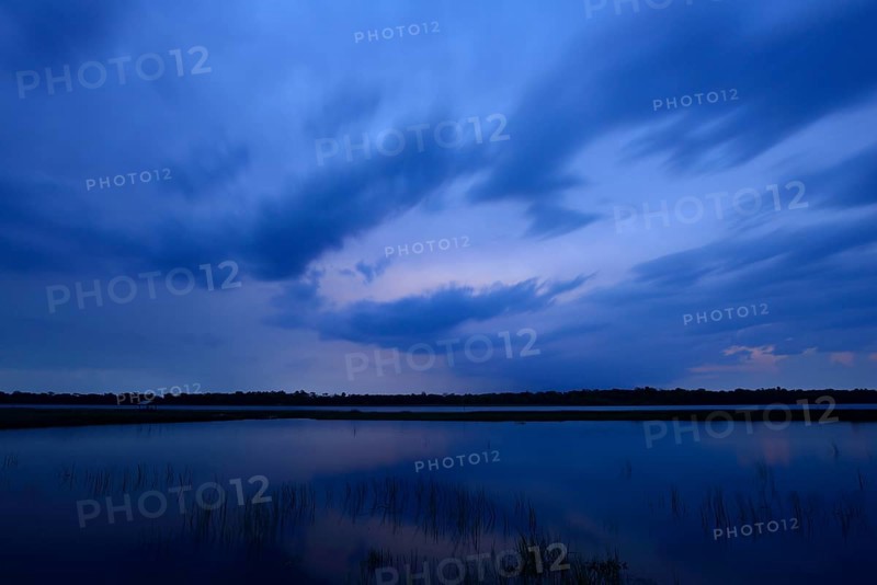 Thunderstorm clouds at dusk