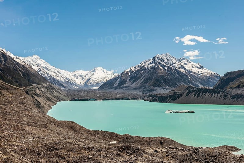 Tasman Glacier and turquoise glacier lake