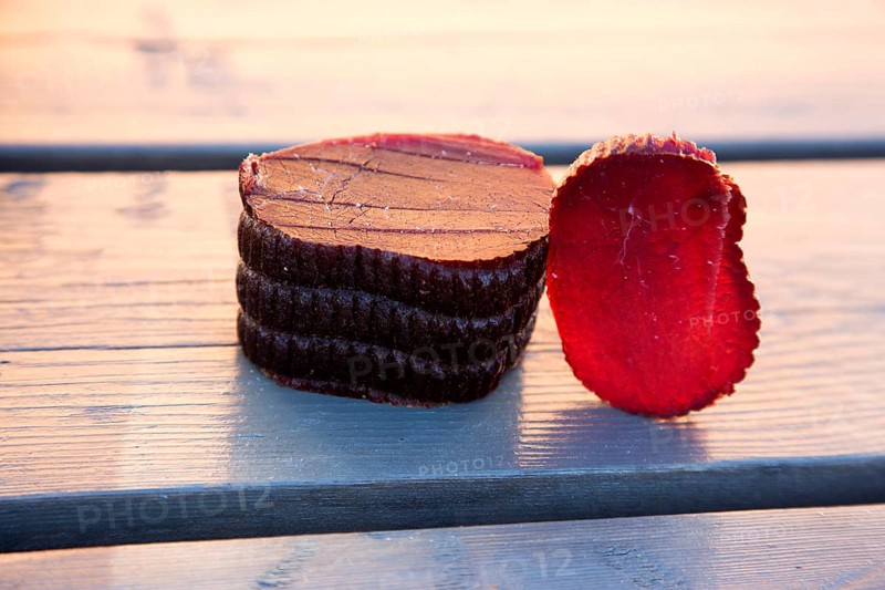 Smoked whale meat from Minke whale