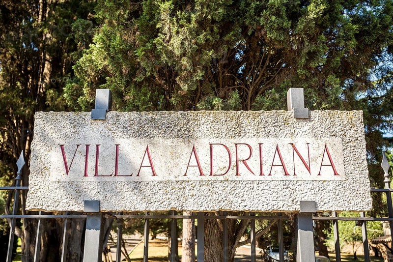 Villa Adriana information sign