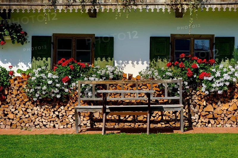 Flower decoration on a farmhouse