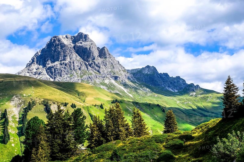 View from Hochtannberg to Widderstein
