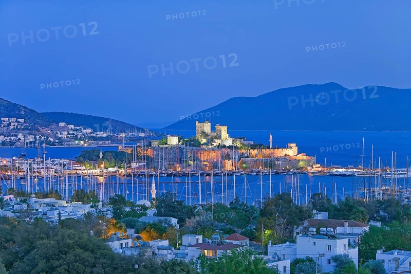 Harbour and Bodrum Castle or Castle of St. Peter